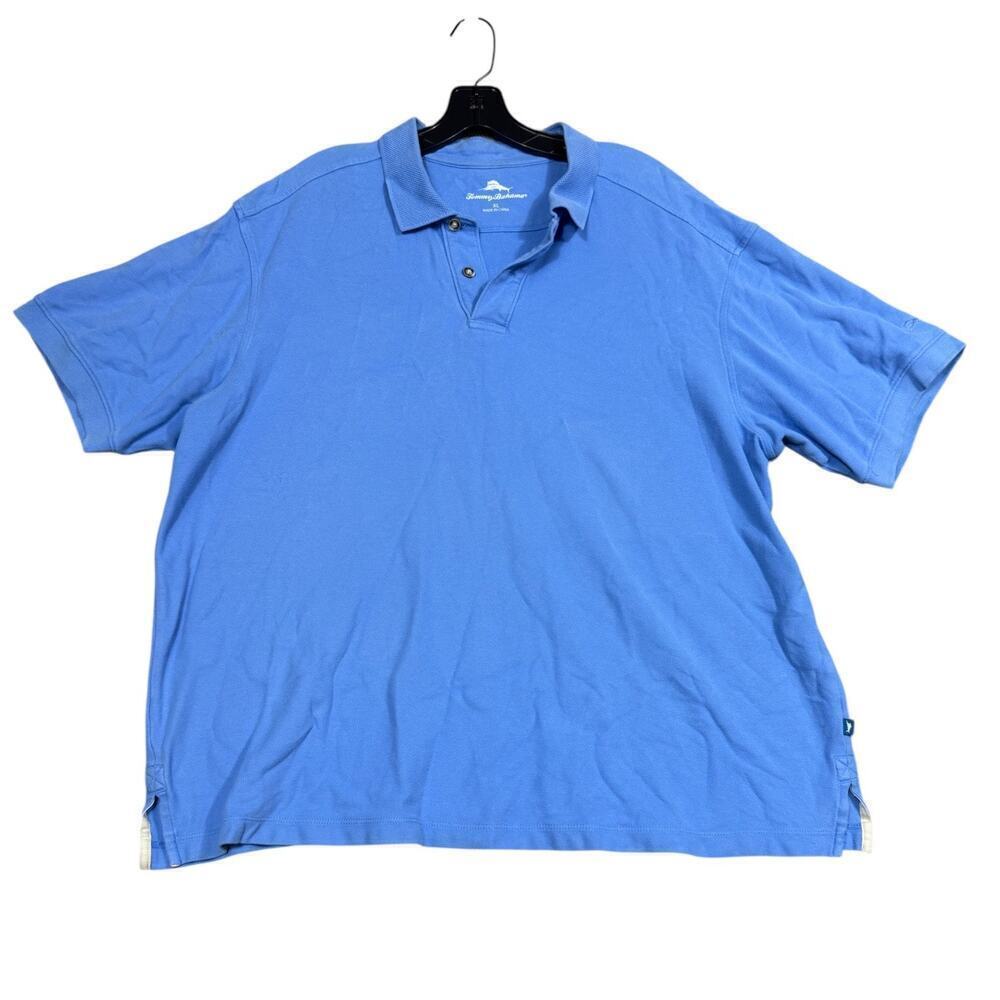 Tommy Bahama Blue Cotton Polo Shirt XL Short Sleeve Casual Comfort - Picture 2 of 7